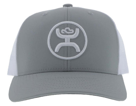 O Classic" Hooey Grey / White 6-Panel Trucker with White Logo - OSFA
