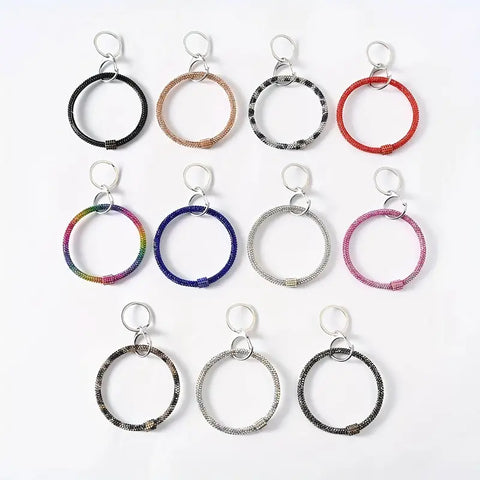 Rhinestone Round Keyring*Multiple Colors*