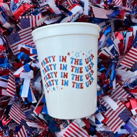 Party in the USA Repeating White Stadium Cup