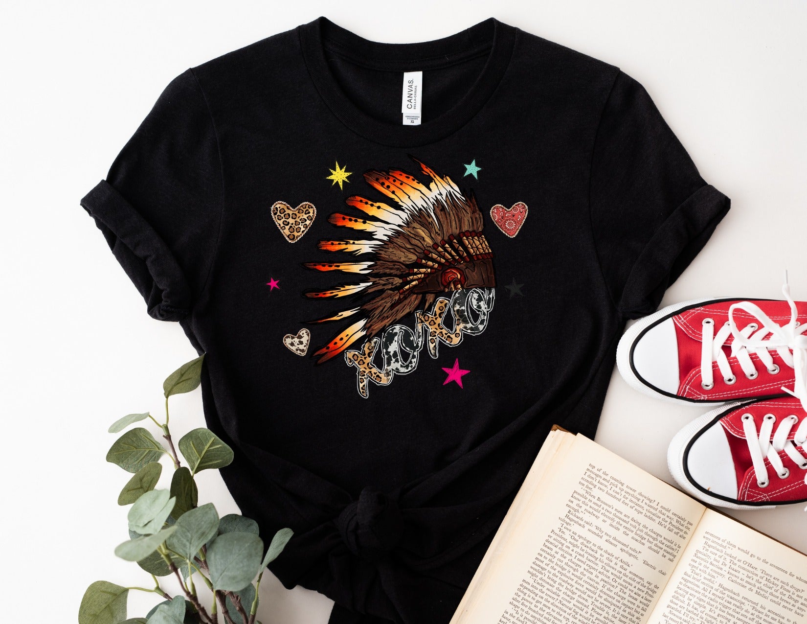 XOXO Indian Headdress Tee