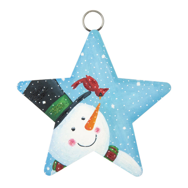 Mini Snowman & Curious Cardinal Star Charm