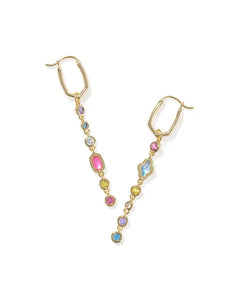 Mini Elisa and Abbie Gold Huggie Multi Mix Earrings