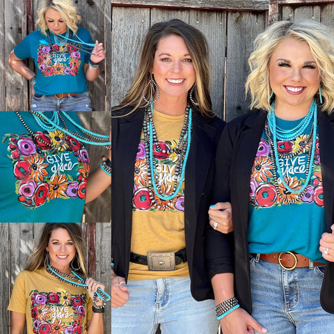 Teal Give Grace Tee