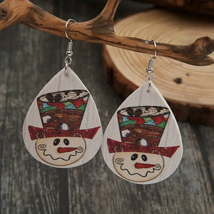 Retro Snowman Earrings