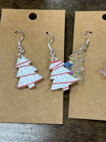 Acrylic Tree Earrings