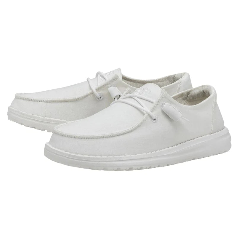 Wendy Slub Canvas White hey Dudes