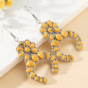 Yellow Squash blossom Earrings