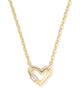 Emery Heart Gold Short Pendant Necklace