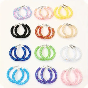 Glitter Hoop Earrings