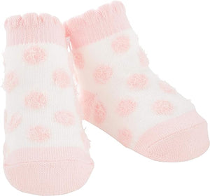 Pink Chenille Polka Dot Socks