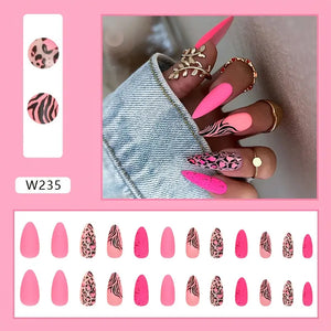 Pink Animal Press On Nails