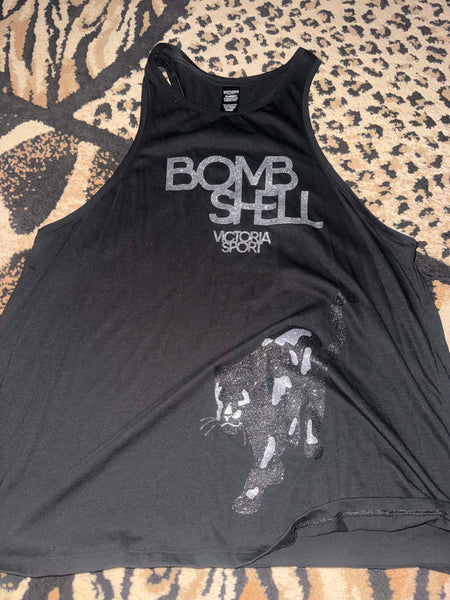 NWOT Victoria Secret Bombshell Glitter Panther Tank-XL