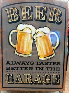 Beer Garage Metal Sign