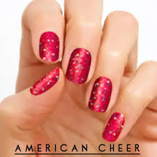 100% Nail Polish American Cheer Nails