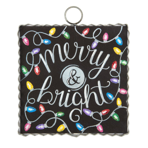 Mini "Merry & Bright" String Lights Print