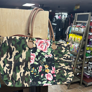 Camo Floral Tote