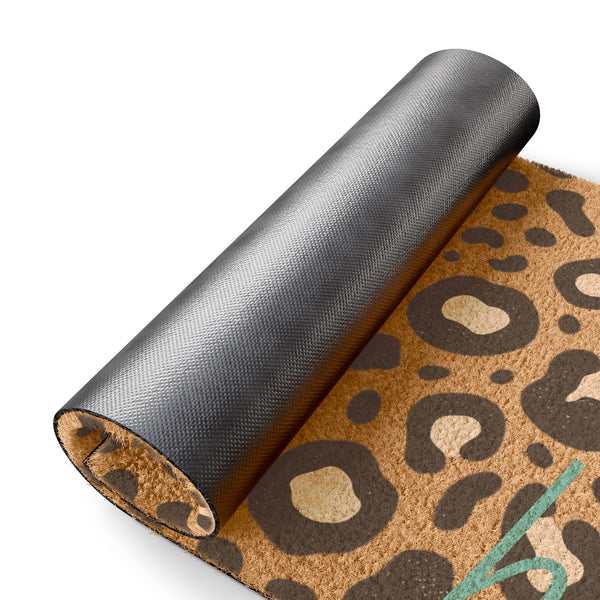 Leopard Print Doormat | Animal Print Coir Welcome Mat
