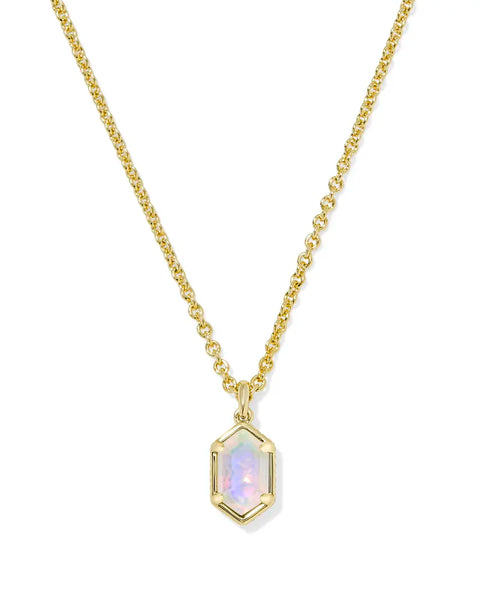 Hallie Gold Short Pendant Necklace