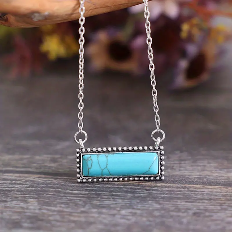 Turquoise Bar Necklace