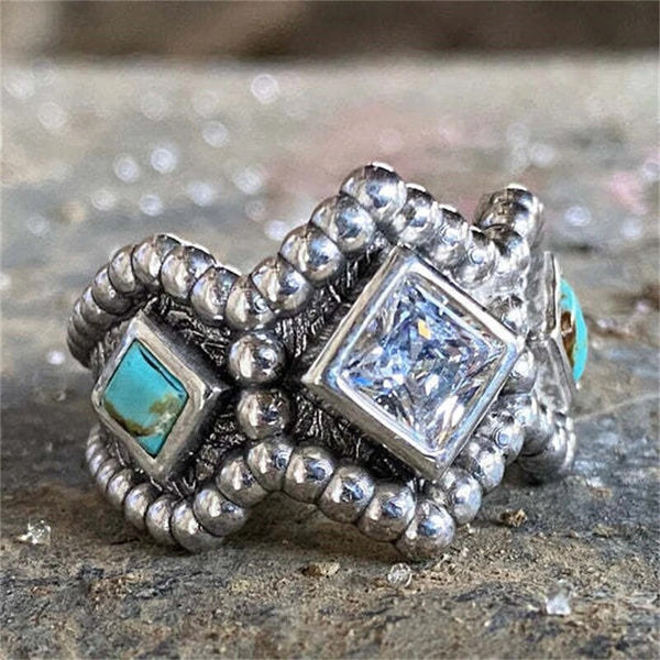 Western Turquoise Stone Ring
