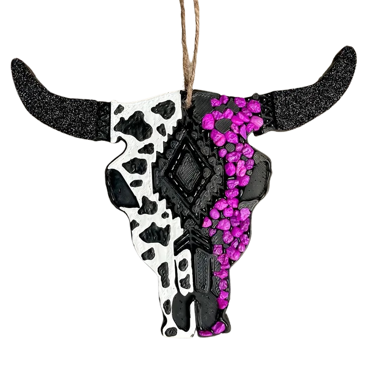 Cow Print Purple Bull Skull Smelly Jelly