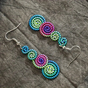 Blue Swirl Earrings