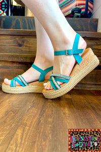 Girls Night Out Turquoise Sandal