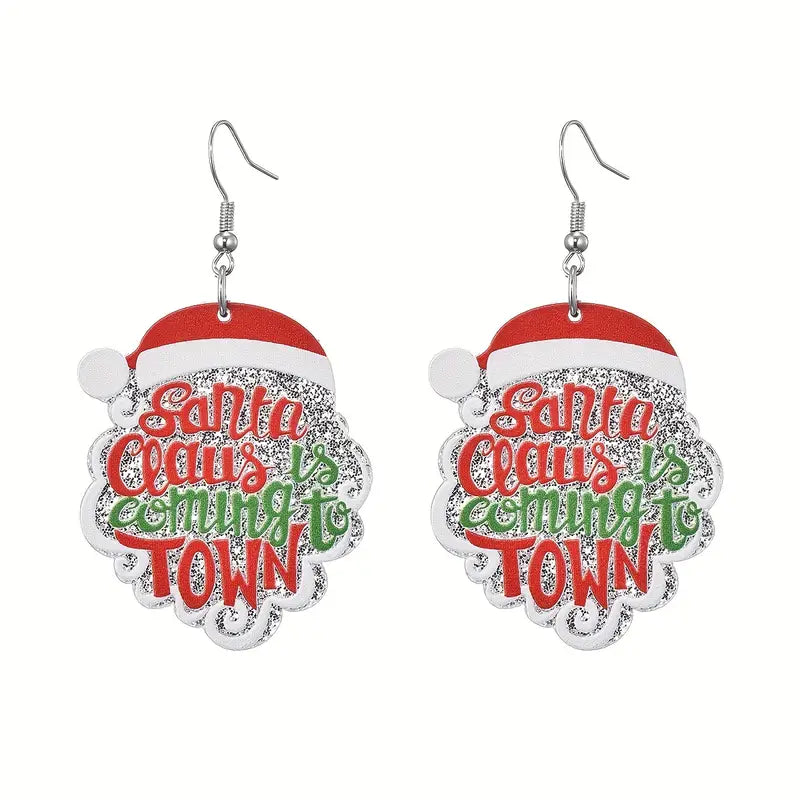 Santa Acrylic Earrings