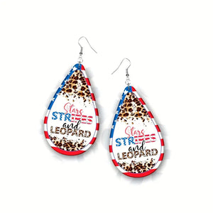 Stars Stripes & Leopard Earrings