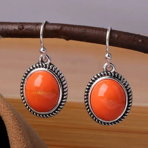 Orange Boho Earrings