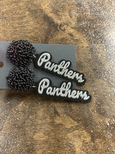 Acrylic Glitter Panthers Earrings