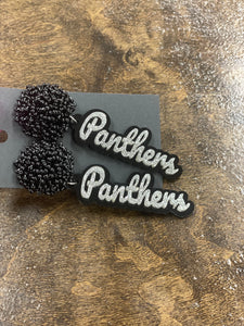 Acrylic Glitter Panthers Earrings