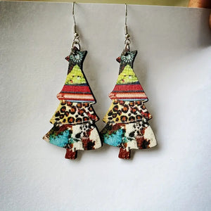 Patch Christmas Tree Earrings