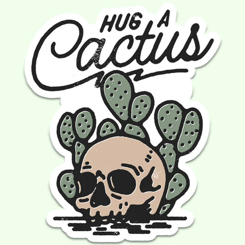 Hug a Cactus Sticker Decal
