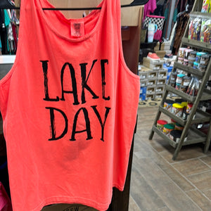 Neon Orange Lake Day Tank