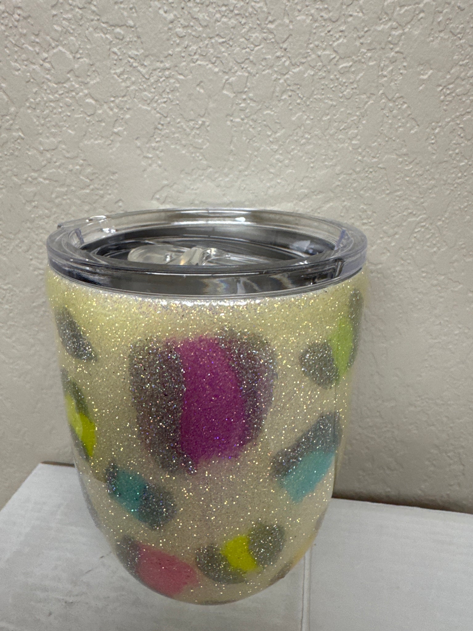 Glitter Multi Leopard Tumbler