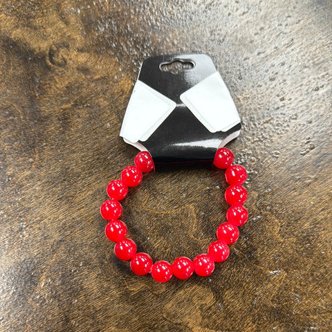 10mm Red Bead Bracelet
