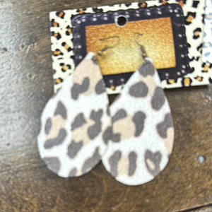 Faux Leopard Earrings
