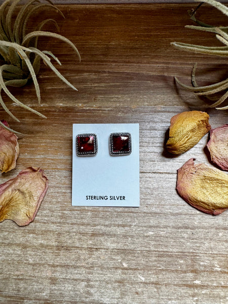 Dahlia Rose Stud Earrings – Sterling Silver