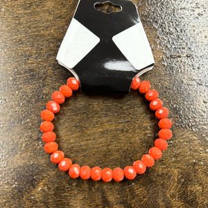 Matte Orange Bead Bracelet