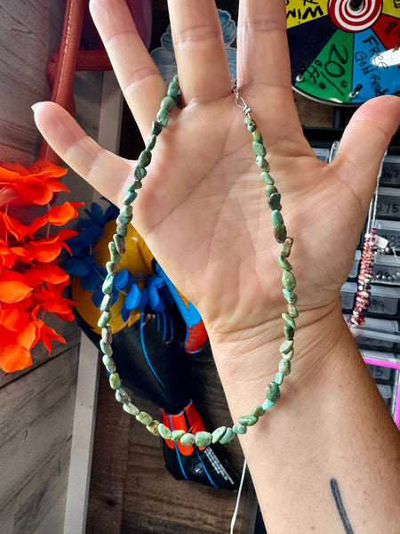 Choker Green Nugget Turquoise Choker