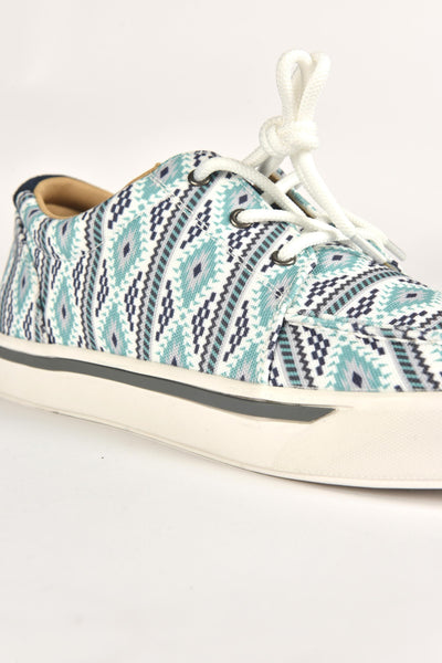 Mens Aztec Print Canvas Sneaker