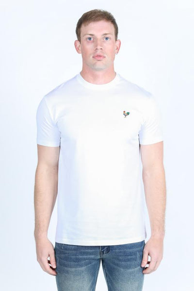 Mens Modern Fit Premium Cotton Rooster Logo T-Shirt
