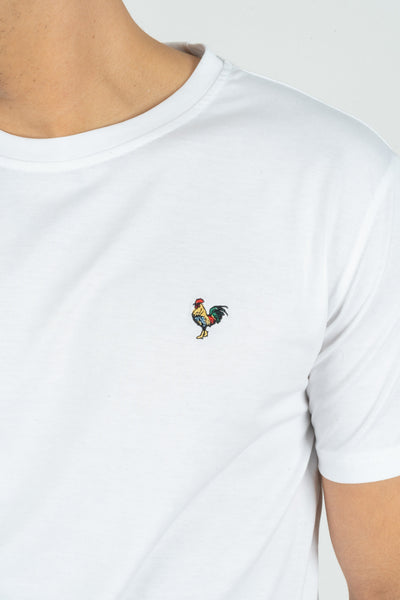 Mens Modern Fit Premium Cotton Rooster Logo T-Shirt