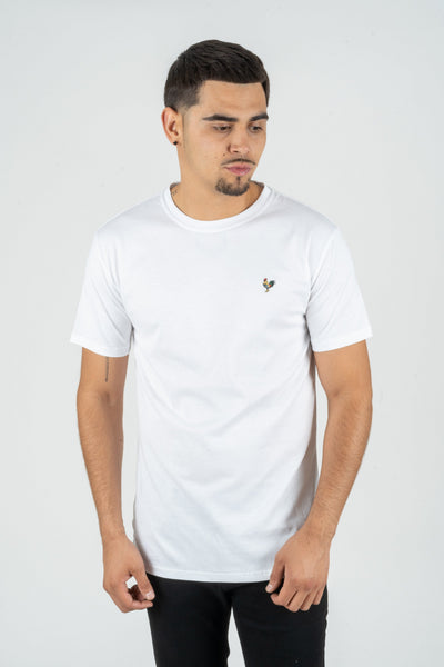 Mens Modern Fit Premium Cotton Rooster Logo T-Shirt