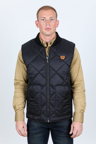 Mens Insulated Reversible Vest - Black