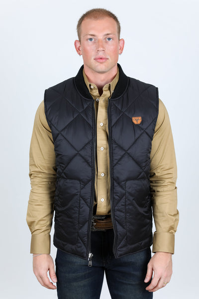 Mens Insulated Reversible Vest - Black