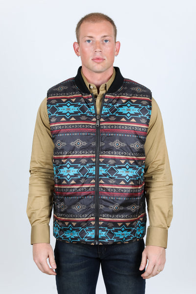 Mens Insulated Reversible Vest - Black