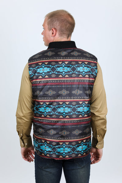 Mens Insulated Reversible Vest - Black
