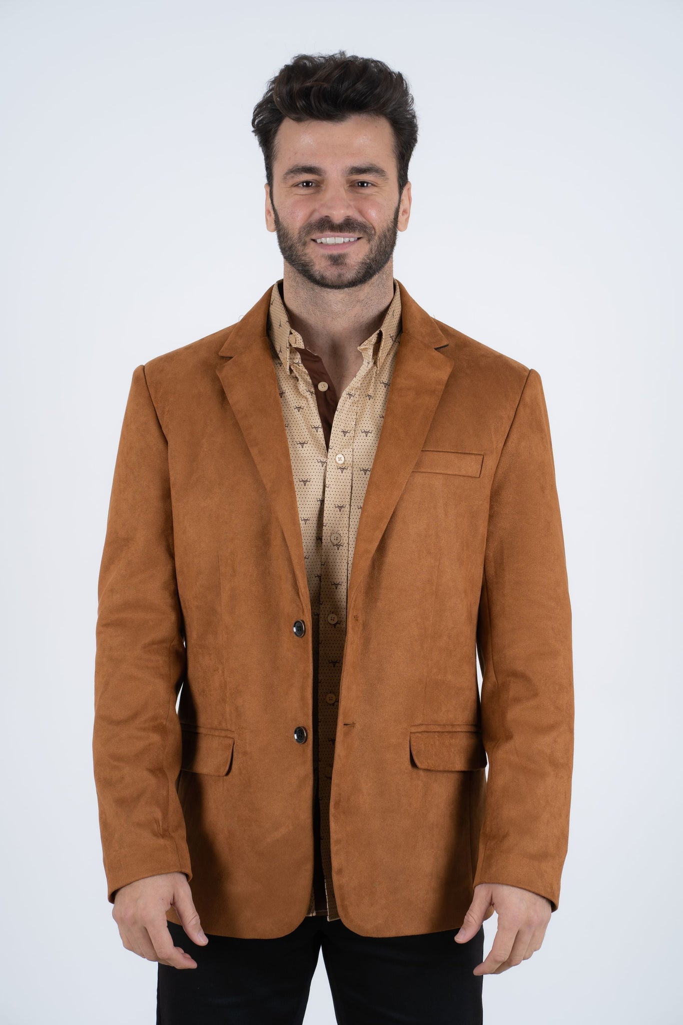Faux suede blazer sales